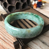 55.9mm A-Grade Type A Natural Jadeite Jade Modern Round Bangle No.151408