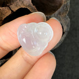 Icy A-Grade Type A Natural Lilac Jadeite Jade Buddha Pendant No.170394