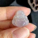 Icy A-Grade Type A Natural Lilac Jadeite Jade Buddha Pendant No.170394