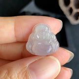 Icy A-Grade Type A Natural Lilac Jadeite Jade Buddha Pendant No.170394