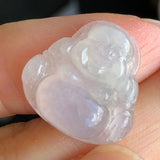 Icy A-Grade Type A Natural Lilac Jadeite Jade Buddha Pendant No.170394