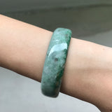 55.9mm A-Grade Type A Natural Jadeite Jade Modern Round Bangle No.151408