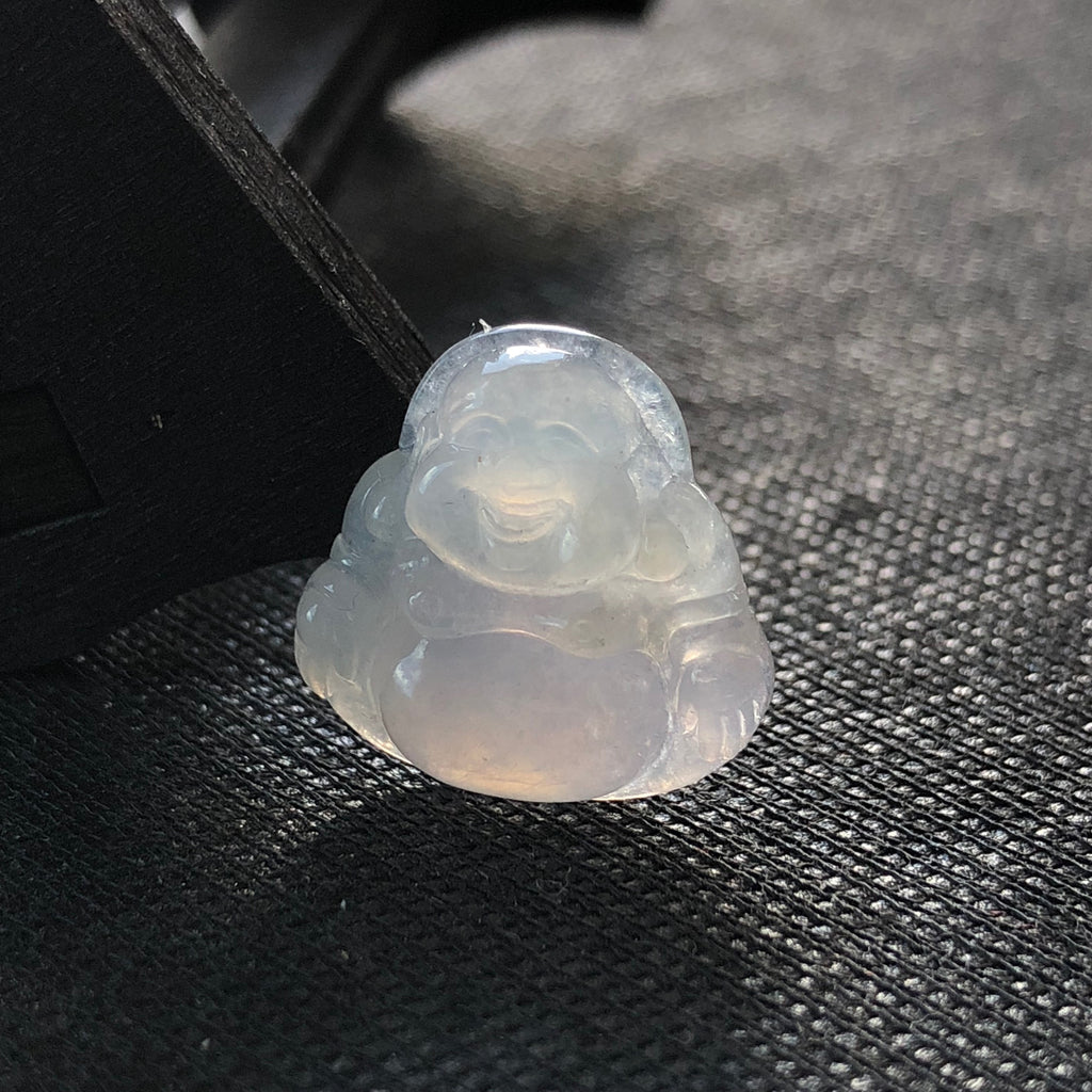 Icy A-Grade Type A Natural Lilac Jadeite Jade Buddha Pendant No.170394