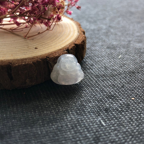 Icy A-Grade Type A Natural Liliac Jadeite Jade Mini Buddha Pendant No.170396