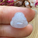 Icy A-Grade Type A Natural Liliac Jadeite Jade Mini Buddha Pendant No.170396