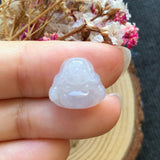 Icy A-Grade Type A Natural Liliac Jadeite Jade Mini Buddha Pendant No.170396