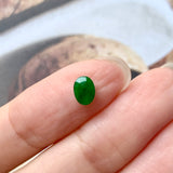 SOLD OUT: 0.5 cts A-Grade Natural Imperial Green Jadeite Oval Cabochon No.130086