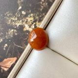 3 cts A-Grade Natural Orangey Red Jadeite Oval Cabochon No.130385