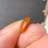 3 cts A-Grade Natural Orangey Red Jadeite Oval Cabochon No.130385