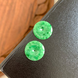 4.65ct A-Grade Natural Green Jadeite Donut Pair No.130252