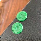 4.65ct A-Grade Natural Green Jadeite Donut Pair No.130252