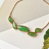 A-Grade Natural Imperial Green Jadeite Pebble Mosaic Bracelet No.190349