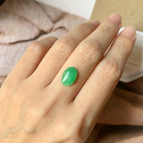 SOLD OUT: 2.50 cts A-Grade Natural Apple Green Jadeite Cabochon No.130345