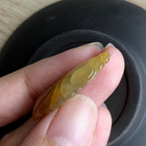 Icy A-Grade Natural Golden Jadeite Goldfish Pendant No.170390