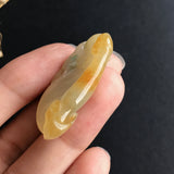 A-Grade Type A Natural Jadeite Jade Sparrow Ruyi Pendant No.170095