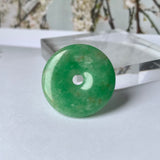 SOLD OUT: A-Grade Natural Imperial Green Jadeite Donut Pendant No.171915