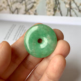 SOLD OUT: A-Grade Natural Imperial Green Jadeite Donut Pendant No.171915