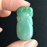 SOLD OUT: A-Grade Type A Natural Jadeite Jade Sparrow Pendant No.170084