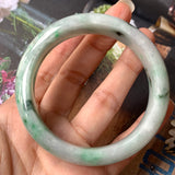 56.4mm A-Grade Natural Jadeite Modern Round Bangle No.151569