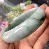 56.4mm A-Grade Natural Jadeite Modern Round Bangle No.151569