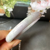 56.4mm A-Grade Natural Lavender Jadeite Modern Round Bangle No.151842