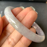 56.4mm A-Grade Natural Lavender Jadeite Modern Round Bangle No.151842