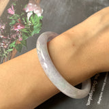 56.4mm A-Grade Natural Lavender Jadeite Modern Round Bangle No.151842