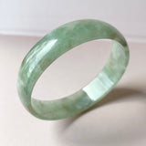 52.8 mm A-Grade Natural Green Jadeite Modern Round Bangle No.151952