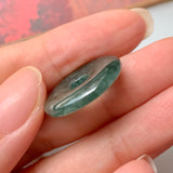 A-Grade Natural Dark Green Jadeite Donut Pendant No.220571