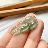 Icy A-Grade Natural Green Jadeite Leaf Pendant No.171448