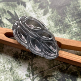 SOLD OUT: A-Grade Natural Black Jadeite Leaf Pendant No.220140