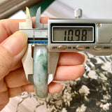 55.2 mm A-Grade Natural Floral Jadeite Modern Round Bangle No.151765