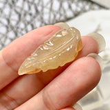 A-Grade Natural Yellow Jadeite Leaf Pendant No.170841