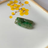 A-Grade Natural Green & Yellow Jadeite Cicada Pendant No.220246