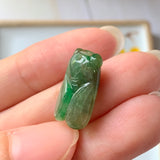 A-Grade Natural Green & Yellow Jadeite Cicada Pendant No.220246