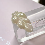 A-Grade Natural Yellow Lavender Jadeite Leaf Pendant No.220265