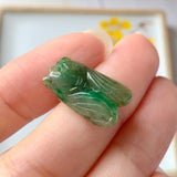 A-Grade Natural Green & Yellow Jadeite Cicada Pendant No.220246