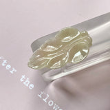 A-Grade Natural Yellow Lavender Jadeite Leaf Pendant No.220265