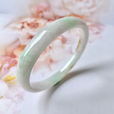 53.9mm A-Grade Natural Tri-Colour Jadeite Modern Round Bangle No.151824