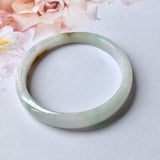 SOLD OUT: 53.9mm A-Grade Natural Tri-Colour Jadeite Modern Round Bangle No.151824