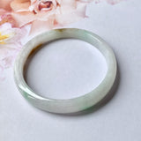 53.9mm A-Grade Natural Tri-Colour Jadeite Modern Round Bangle No.151824