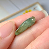 A-Grade Natural Brownish Yellow Jadeite Cicada Pendant No.220350