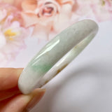 SOLD OUT: 53.9mm A-Grade Natural Tri-Colour Jadeite Modern Round Bangle No.151824