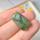 A-Grade Natural Brownish Yellow Jadeite Cicada Pendant No.220350