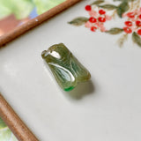 A-Grade Natural Brownish Yellow Jadeite Cicada Pendant No.220247