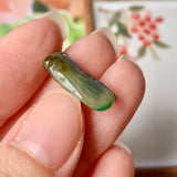 A-Grade Natural Brownish Yellow Jadeite Cicada Pendant No.220247