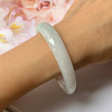 53.9mm A-Grade Natural Tri-Colour Jadeite Modern Round Bangle No.151824