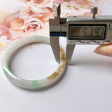 53.9mm A-Grade Natural Tri-Colour Jadeite Modern Round Bangle No.151824