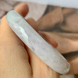 SOLD OUT: 56mm A-Grade Natural Lavender Jadeite Modern Round Bangle No. 330068
