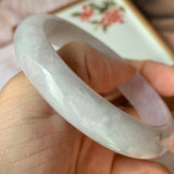 53.9mm A-Grade Natural Lavender Jadeite Modern Round Bangle No.330065